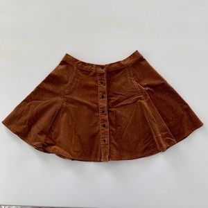 Brandy Melville brown suede skirt